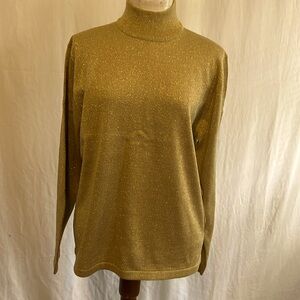 Outlander Vintage Ladies Turtleneck Sweater Large Gold Soarkly NWT